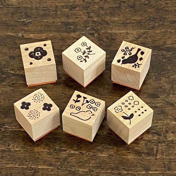 樂天商城 - 星燈社 手帳スタンプ 【はんこ ハンコ ウッド ラバー 手帳用 手帳デコ おしゃれ かわいい 大人可愛い 判子 ゴム印 デザイン 花柄 植物】