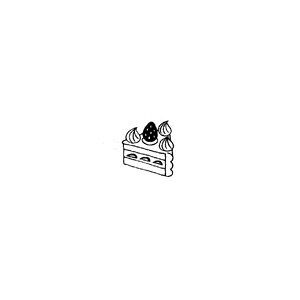 ミニスタンプ ショートケーキ【ハンコ はんこ 小さいスタンプ おしゃれ かわいい 可愛い 手帳 スケジュール帳 メッセージカード 手作り デザイン イラスト 判子 ゴム印 伝言メモ スタンプカード用 ポイントカード用】
