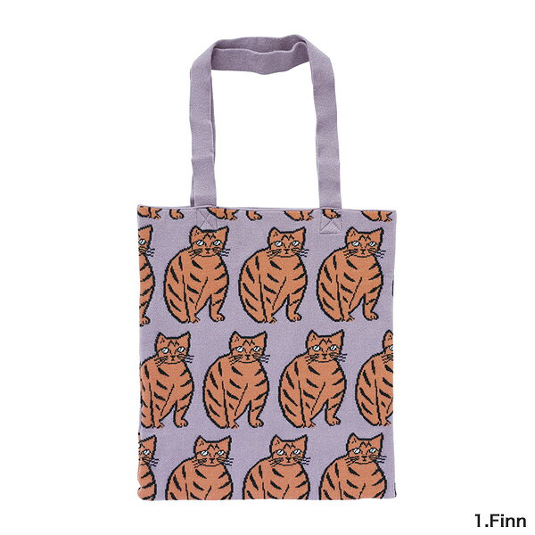 松尾ミユキ ソフトニットバッグ【トートバッグ 猫グッズ 猫柄 猫雑貨 猫柄 ネコ雑貨 プレゼント 女性 猫の小物 猫好き おしゃれ 松尾みゆき かわいい 大人可愛い 雑貨 グッズ a4 ねこ】の商品画像 2