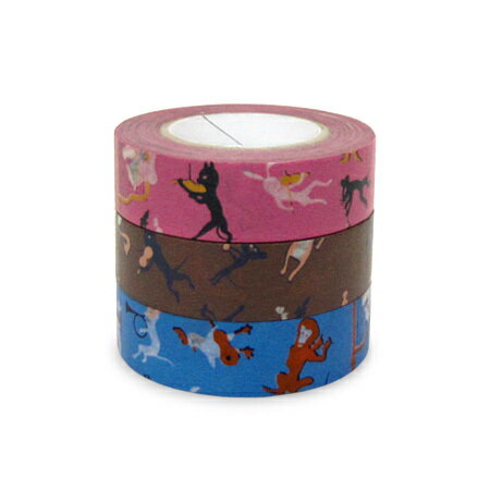 倉敷意匠計画室 夜長堂 音楽隊 マスキングテープ 3色セット【猫グッズ 柄 雑貨 プレゼント おしゃれ 日用品 かわいい 猫 グッズ ねこグッズ 猫雑貨 オフィ...