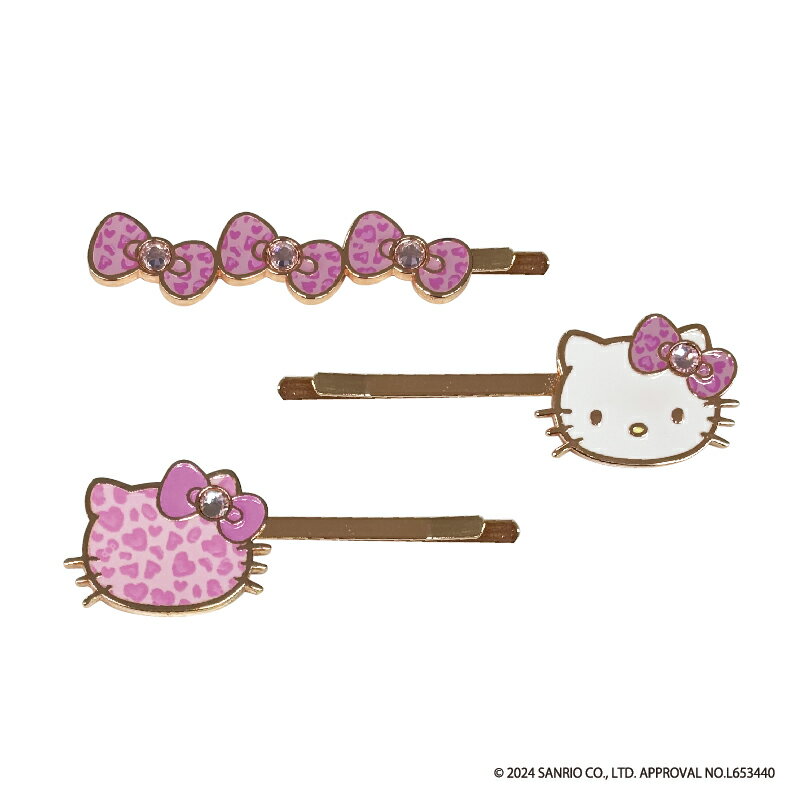 ハローキティ ヘアピン グッズ ヘアピンセット ヒョウ(ピンク) 【メーカー直販】