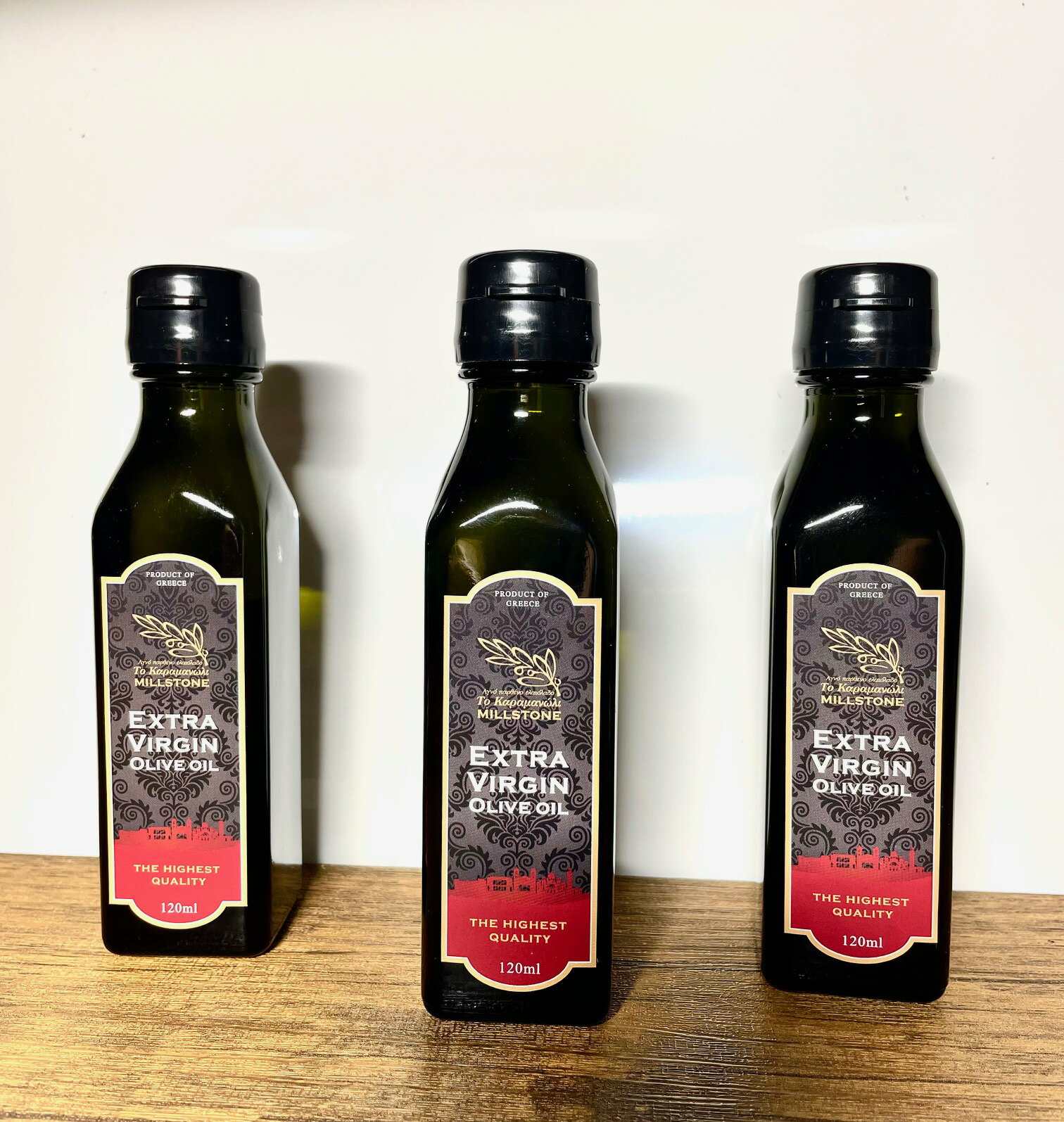 【品質国際基準(IOC)クリア】ギリシャ産の本物のオリーブオイル 小ビン（120ml）x3本 オイルセット オーガニックオリーブオイル 有機オリーブオイル 有機...