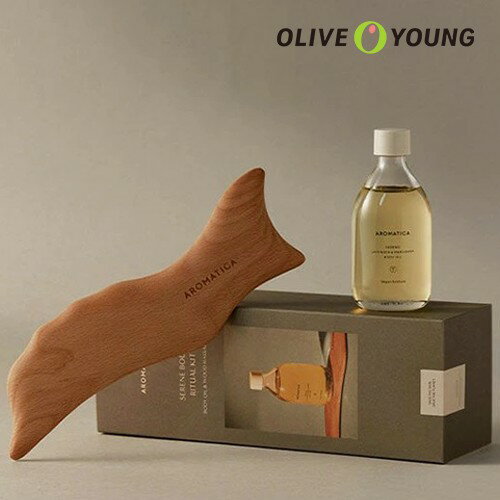【AROMATICA】ボディオイル＆ウッドマッサージャー企画/100ml+カッサ贈呈 企画セット RITUAL KIT BODY OIL & WOODMASSAGER ボディオイル カッサ フェイスケア リンパ マッサージ 韓国コスメ オリーブヤング公式 【楽天海外通販】のサムネイル