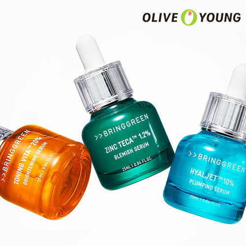 ＼期間限定2024円均一SALE／【BRING GREEN】3日セラム ジンクテカブレミッシュ/ヒアルジェットプランピング/トーニングビタブライトニング セラム/ ニキビ肌 ニキビ跡 スキンケア 肌ケア ブリングリーン 韓国コスメ オリーブヤング公式 【楽天海外通販】のサムネイル