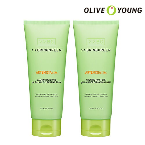 【リニューアル】【BRING GREEN】ヨモギセラカーミングモイスチャークレンジングフォーム/200ml+200ml/洗顔料 洗顔フォーム クレンジング 肌ケア ブリングリーン 韓国コスメ オリーブヤング公式 【楽天海外通販】のサムネイル