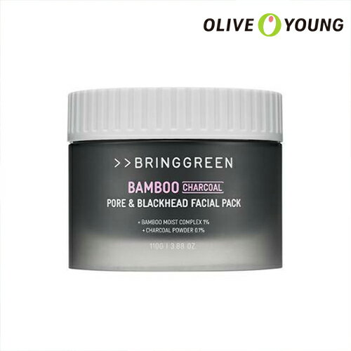 【BRING GREEN】バンブーチャコール毛穴 ブラックヘッドフェイシャルパック 110ml Bamboo Charcoal Facial Pack スキンケア パック ウォッシュオフ 竹炭 ブリングリーン 韓国コスメ オリーブヤング公式 【楽天海外通販】