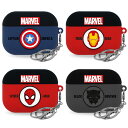 MARVEL AirPods Pro Silicone Case マーベル エアーポッズプロ シリコン エアーポッズプロケース 無線充電可能 ワイヤレス充電 Wireless Charging ホルダー付き 衝撃保護 アンチスクラッチ ストラップ リング マーベル キャプアメ シールド 盾 フェース