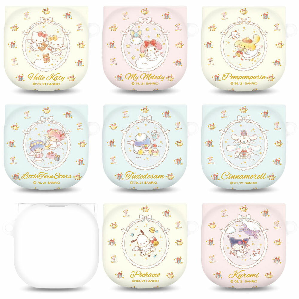 [Sanrio Characters Angel Galaxy Buds 2 Pro Live Hard Case サンリオ エンゼル ギャラクシー バッズ 2 プロ ライブ ハードケース] 有線 無線 充電 可能 ワイヤレス充電 Wireless Charging 衝撃保護 ストラップホール キティ マイメロ ポムポム キキララ ポチャッコ クロミ