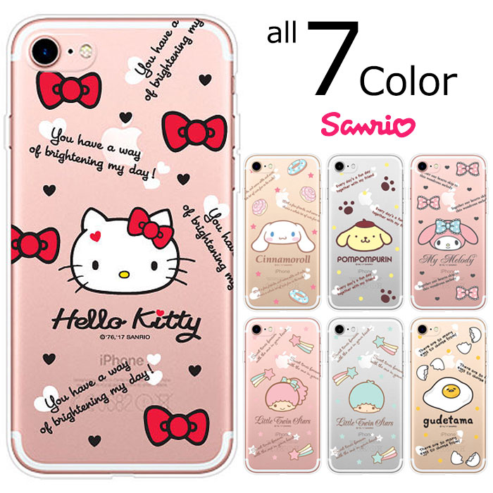 Sanrio Characters Icon TPU Clear Jelly サンリオ キャラクターズ アイコン 透明 iPhone 15 Plus Pro Max 14 SE第3世代 SE3 13 mini 1..