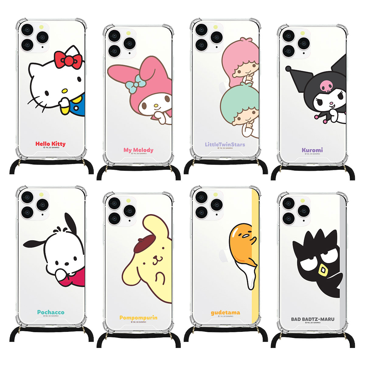 [Sanrio Yeopppaekkom Phone Strap Bulletproof Jelly Hard ꥪ åڥå ȥå ϡɥ] ޥ  С iPhone 14 Plus Pro Max SE3 SE3 13 mini 12 SE2 SE2 11 XS XR X 8 7 10 10s 10r ץ饹 ץ ޥå ߥ  