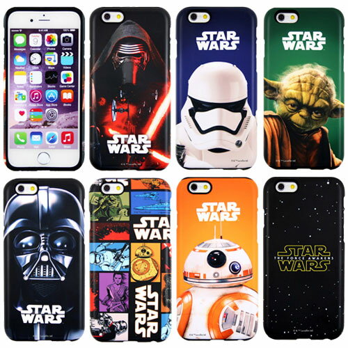 Star Wars Double Bumper スターウォーズ ダブル バンパーケース スマホケース スマホカバー iPhone 6s 6 Plus アイフォン アイホン プラス ケース キャラクター ダースベイダー カイロレン ストームトルーパー ヨーダ BB-8