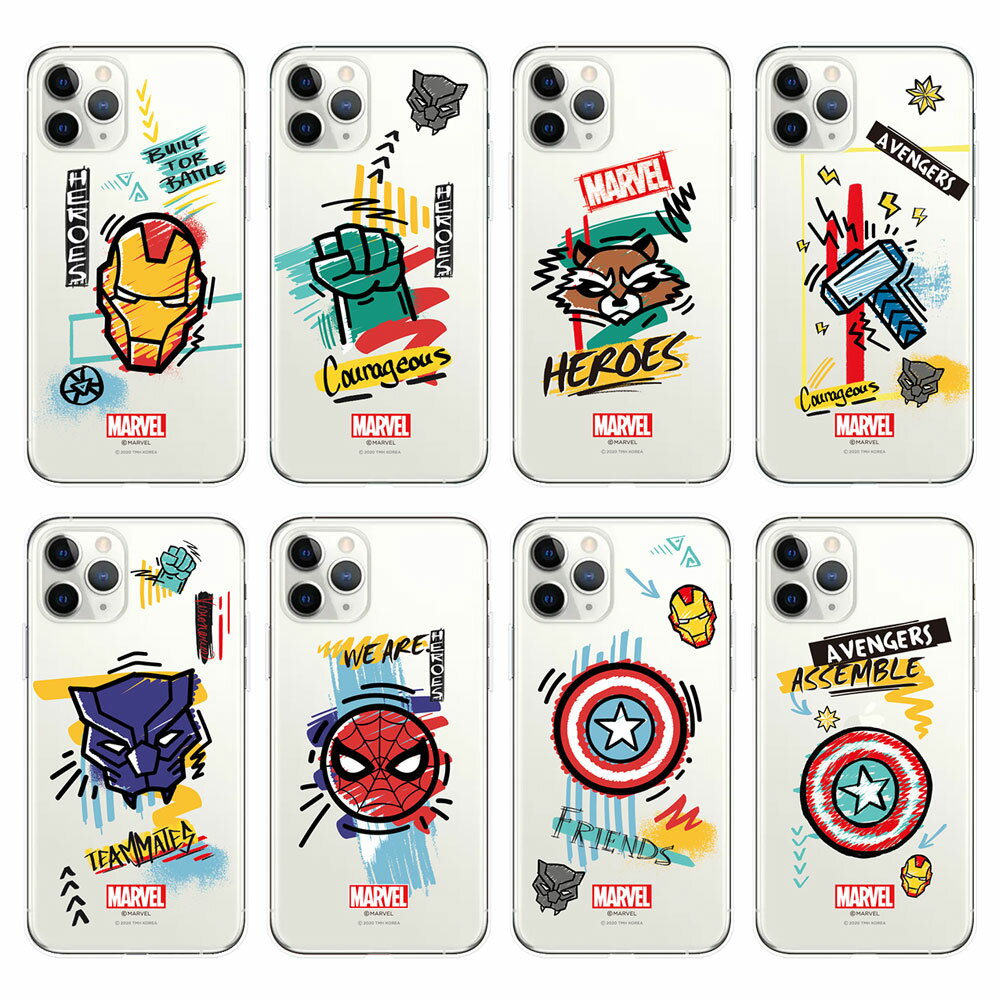 【並行輸入品】MARVEL Sketch Clear Soft マーベル スケッチ 透明 ソフトケース Galaxy A54 5G S23 Ultra A53 S22 S21 Note20 S20 Note10 S10 Note9 S9 Note8 S8 S7edge エス Plus プラス ウルトラ ノート エッジ スマホ ケース カバー アベンジャーズ 盾 シールド