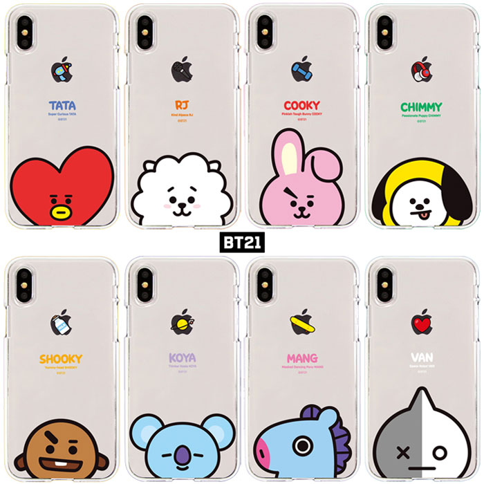 [BT21 Clear Jelly クリア ジェリーケース] スマホケース iPhone 8Plus 7Plus Plus アイフォン アイホン エイト プラス セブン ジェリー ゼリー ソフト ビーティーイシビル ビーティーにじゅういち【】