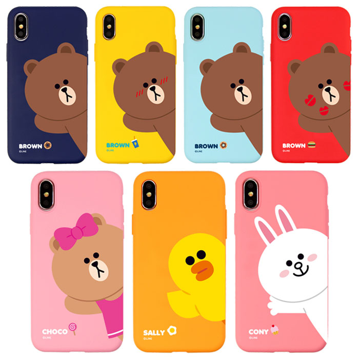 LINE FRIENDS Hello Soft ラインフレンズ ハロー ソフトケース スマホケース iPhone SE第3世代 SE3 SE第2世代 SE2 XS XR X 8 7 アイフォン アイホン 10 10s 10r エス アル スマホ ケース カバ…