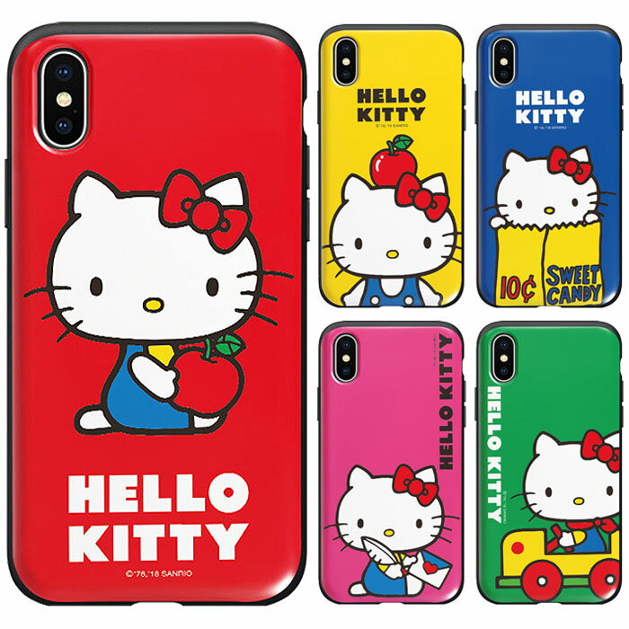 Hello Kitty Retro Card Slide Bumper ハローキティ レトロ カード スライド バンパーケース カード収納 Galaxy S24 Ultra A54 5G S23 A53 S22 S21 Note20 S20 Note10 S10 Note9 S9 Note8 S8 S7edge ギャラクシー エス Plus プラス ウルトラ ノート エッジ キティ