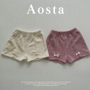 楽天オルセンオルセン楽天市場店【お取り寄せ商品】 Aosta アオスタ 韓国子供服 Ribbon short PT / リボンショートパンツ