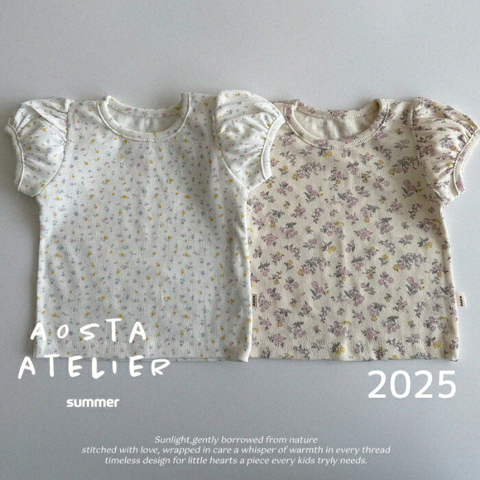 おまけつき 【予約商品/4〜6週間で入荷予定】 AOSTA アオスタ 25夏物 新作 ララパフT Lala Puff T 韓国こども服 韓国キッズ服 キッズサイズ ベビーサイズ 可愛い くすみカラー ナチュラル オシャレのサムネイル
