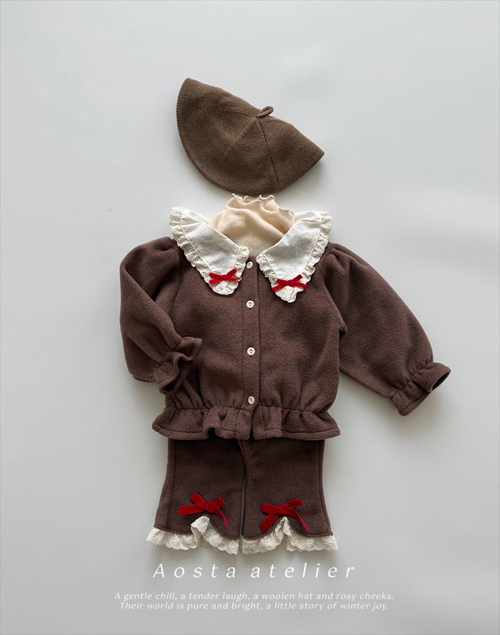 【マラソンP5倍】おまけつき 【即納品】 AOSTA アオスタ 25冬物 ウィンターブラウス Winter blouse クリスマス限定アイテム 韓国こども服 韓国キッズ服 キッズサイズ ベビーサイズ 可愛い くすみカラー ナチュラル オシャレ olsenolsen-10004777 オルセンオルセン楽天市場店 サンプル画像2