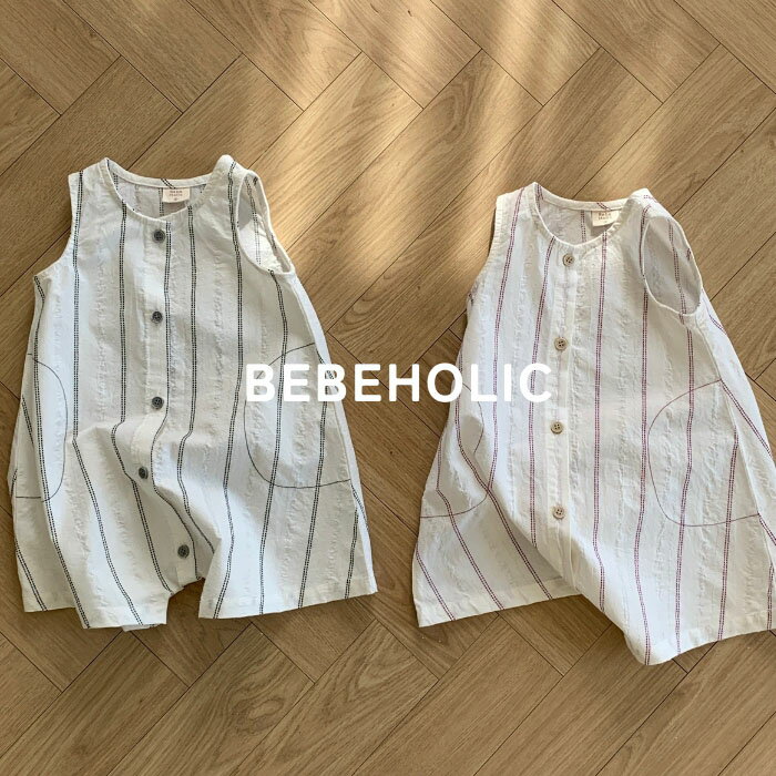 ベベ　ベビー服 【お取り寄せ商品】BEBE HOLIC ベベホリック カラークラウドTデイジーストライプスーツ