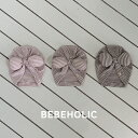 【予約商品/4~6週間で入荷予定】 ベベホリック 25秋物 ポンポンリボンターバン おしゃれ 韓国ファッション ベビー服 可愛い 赤ちゃん 服 女の子 男の子 プレゼント 出産祝い コットン くすみカラー
