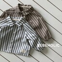 【予約商品/4~6週間で入荷予定】 ベベホリック 25秋物 ポルナグランシャツ おしゃれ 韓国ファッション ベビー服 可愛い 赤ちゃん 服 女の子 男の子 プレゼント 出産祝い コットン くすみカラー