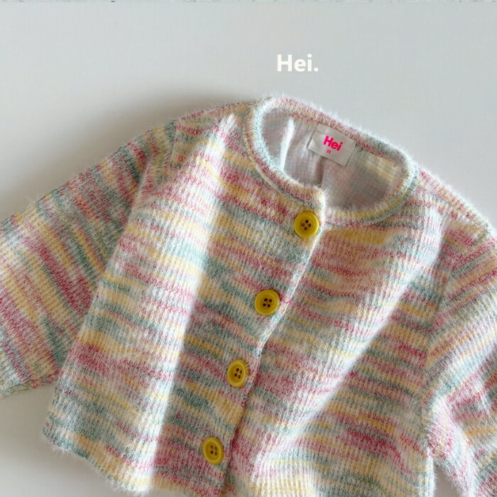 【スーパーSALE/P5倍】【予約商品/4〜6週間で入荷予定】 Hei ヘイ 25秋物 新作 レインボーカーディガン 韓国こども服 韓国キッズ服 キッズサイズ 可愛い 女の子 オシャレ