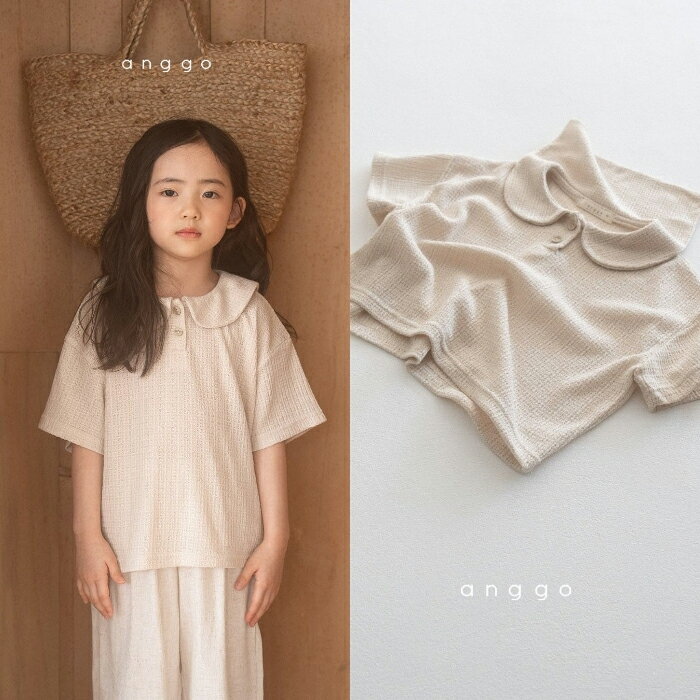 【30%offクーポン対象】anggo アンゴー ワッフルカラーTシャツ カットソー 半袖