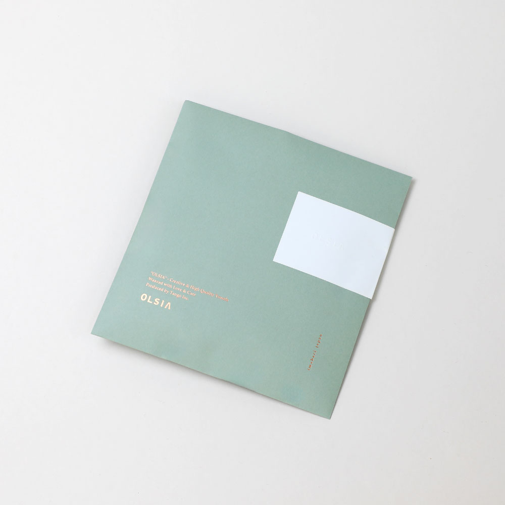 《追加購入》化粧箱（ハンカチ用ギフトバッグ【グリーン】）【OLSIA】カスタムギフト用｜タオルは別途ご購入ください｜ギフトペーパーバッグ ハンカチ1枚まで