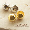 【50%OFF 楽天 Fashion THE SALE】ピアス フープピアス レディース 中折れ メタル ボール シンプル 18金 18kコーティング ゴールド...
