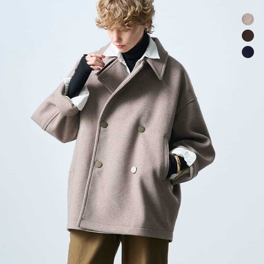 kha:ki カーキ 圧縮ニット コクーン Pコート “COCOON PEA-COAT” mil25fjk3243-kk 2025aw新作 レディース【サイズ・カラー交換初回無料】 【クーポン対象】