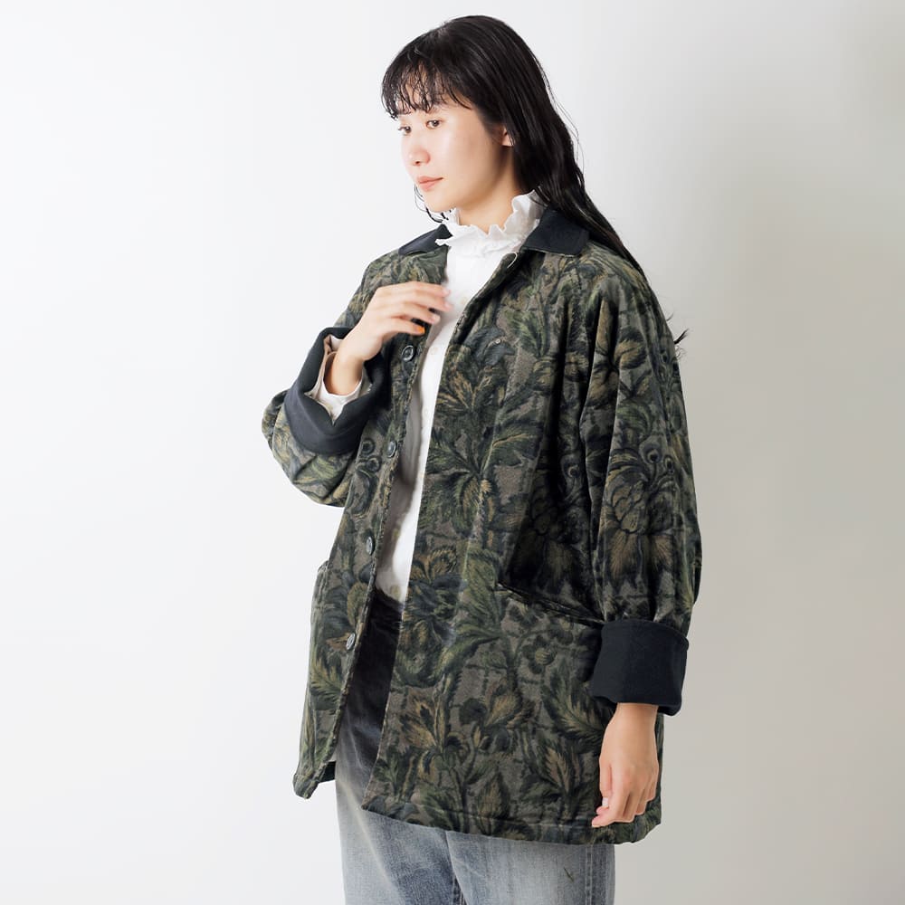 chimala チマラ フローラル リブレス コード バーン コート cs40-jt02-kk 2025aw新作 レディース【サイズ・カラー交換初回無料】(4)