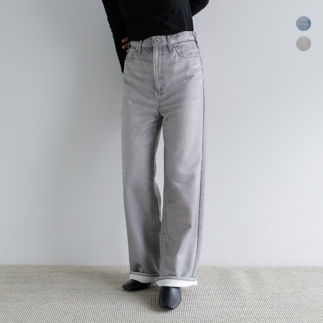 upper hights アッパーハイツ デニムライク スウェット ワイドパンツ THE ECHO LIDDY echo-liddy レディース【サイズ・カラー交換初回無料】【クーポン対象】