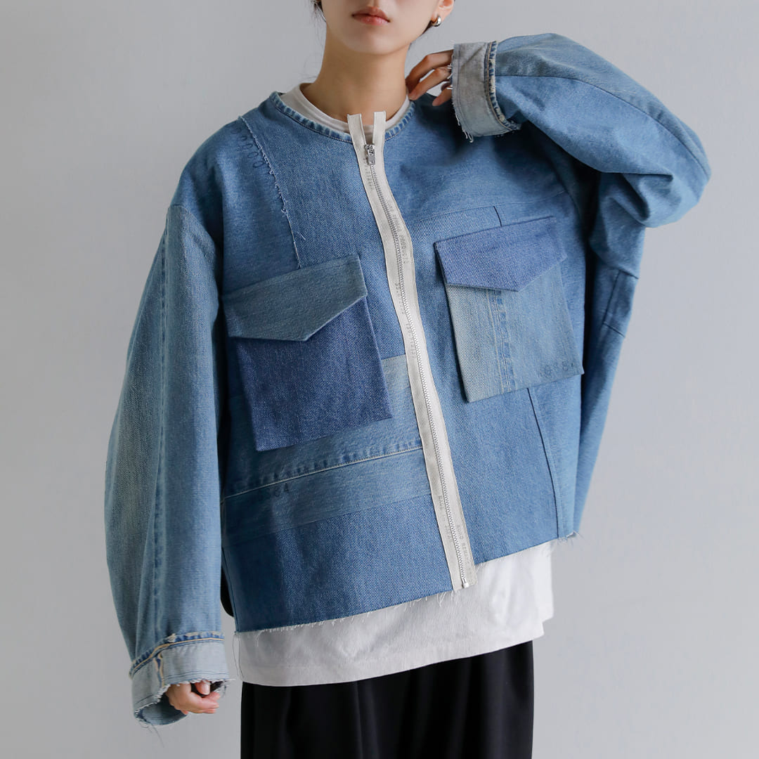 Rakuten - KURO クロ コットン リメイク デニム マーク2 ジャケット REMAKE DENIM MARK II JACKET 963118 2026ss新作 レディース