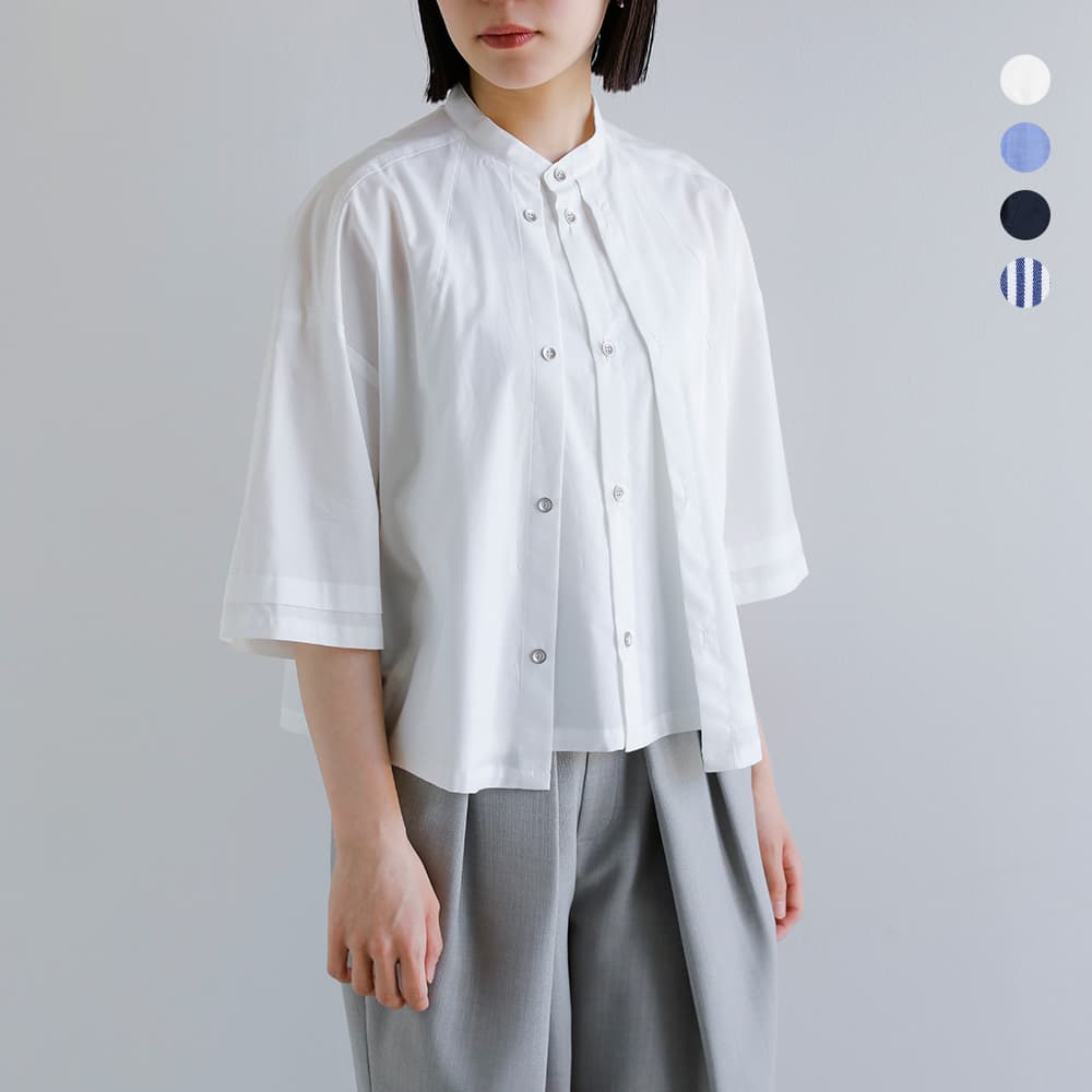 Rakuten - SIWALY fluid シワリーフルイド コットン ダブルフロント シャツ Double Front Shirt 526204 2026ss新作 レディース