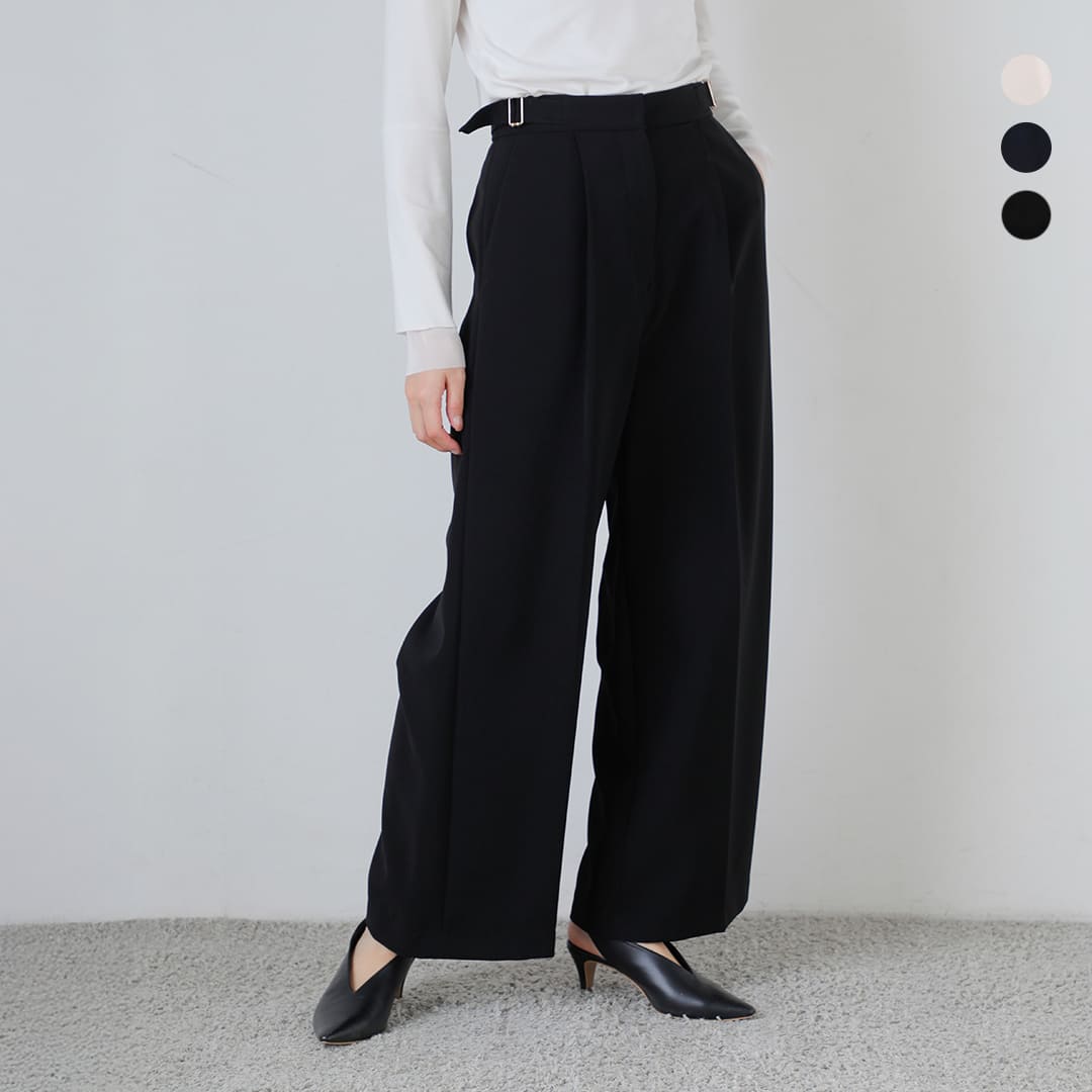 Rakuten - CHIGNON シニヨン ダブルクロス ベルト付き ワイドパンツ 3856-445mk 2026ss新作 レディース【サイズ交換初回無料】
