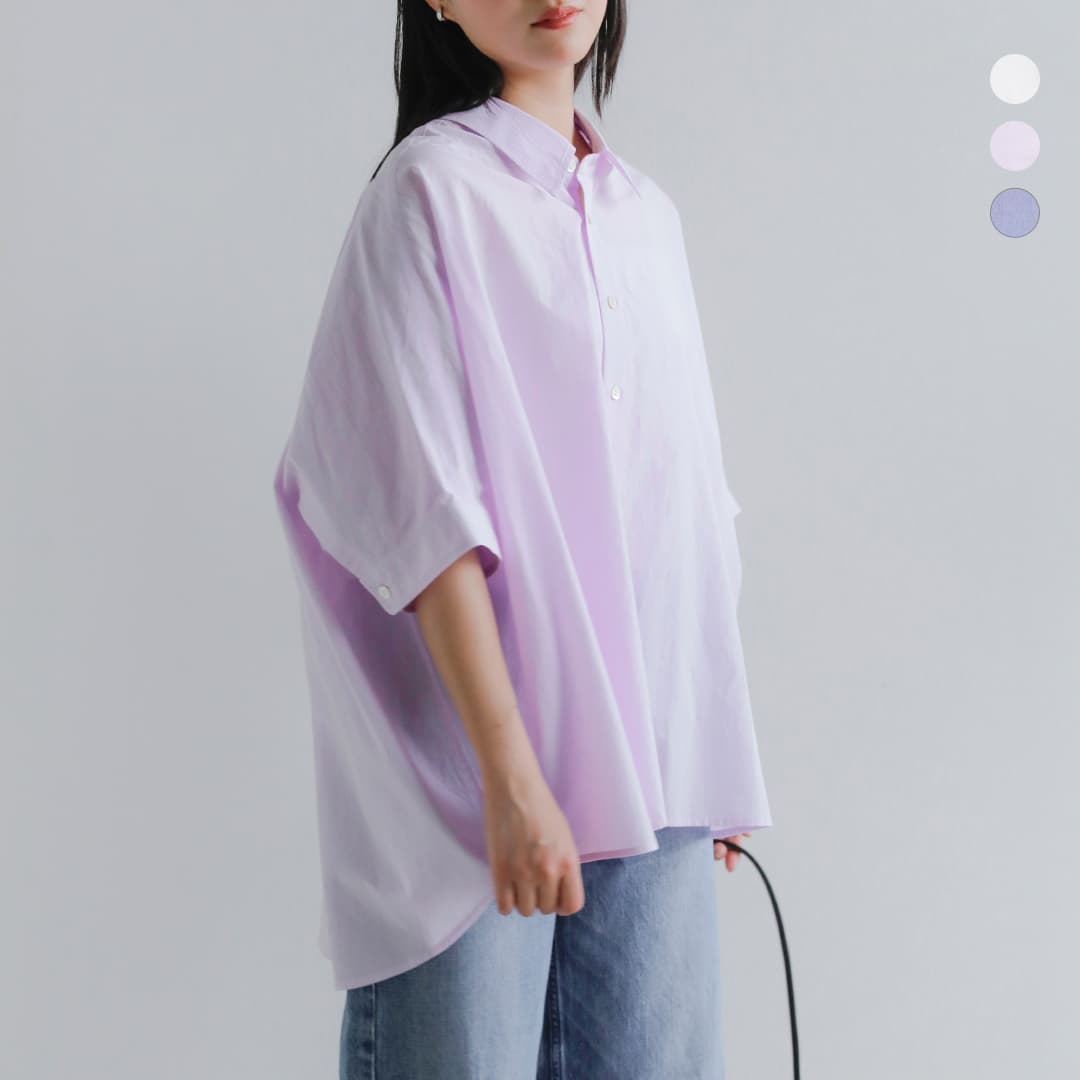 乐天商城 - upper hights アッパーハイツ コットン ハーフスリーブ シャツ “THE BREEZE” the-breeze レディース【☆】