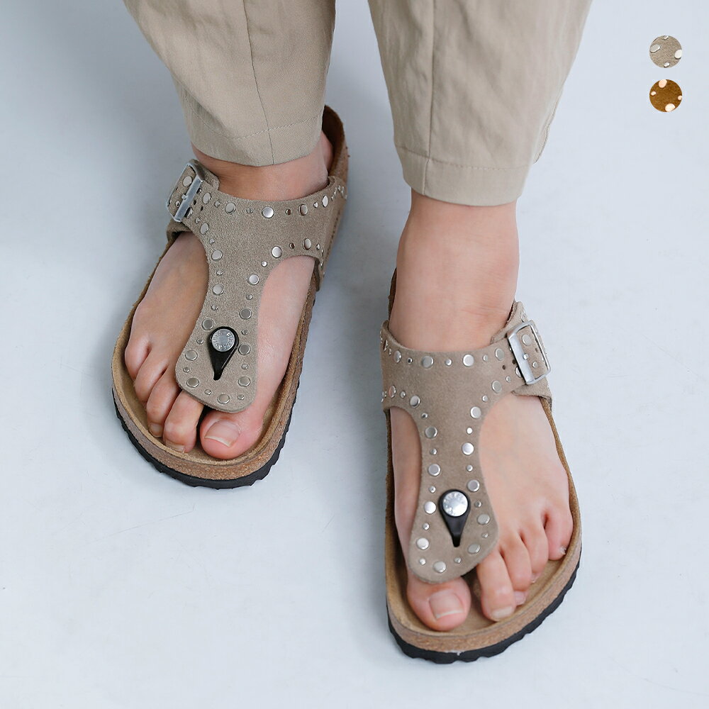 乐天商城 - [NEW]BIRKENSTOCK ビルケンシュトック ギゼ リベット スエードレザー レギュラー トング サンダル Gizeh Rivet gizeh-rivet レディース 【サイズ・カラー交換初回無料】【☆】