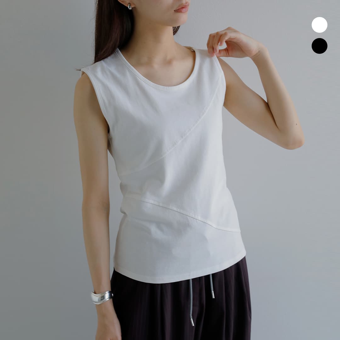 乐天商城 - kiehtova キエトヴァ ブリーズ コットン ブロッキング タンクトップス BREEZE COTTON BLOCKING TANK TOPS ktwr37 レディース【☆】