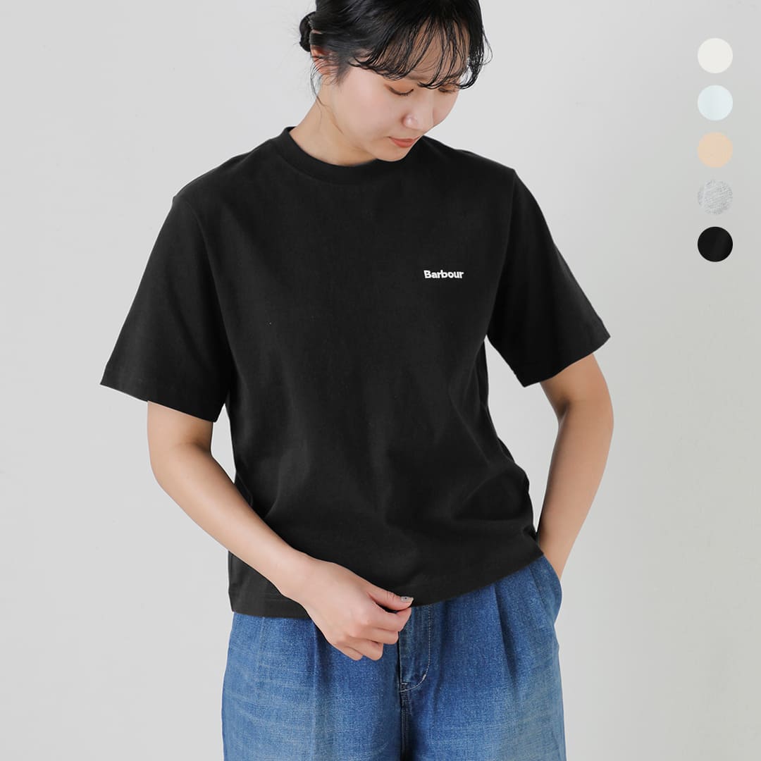 乐天商城 - Barbour バブアー マージョリー コットンロゴ刺繍 Tシャツ MARJORIE T-SHIRT lts0707 レディース【◇】