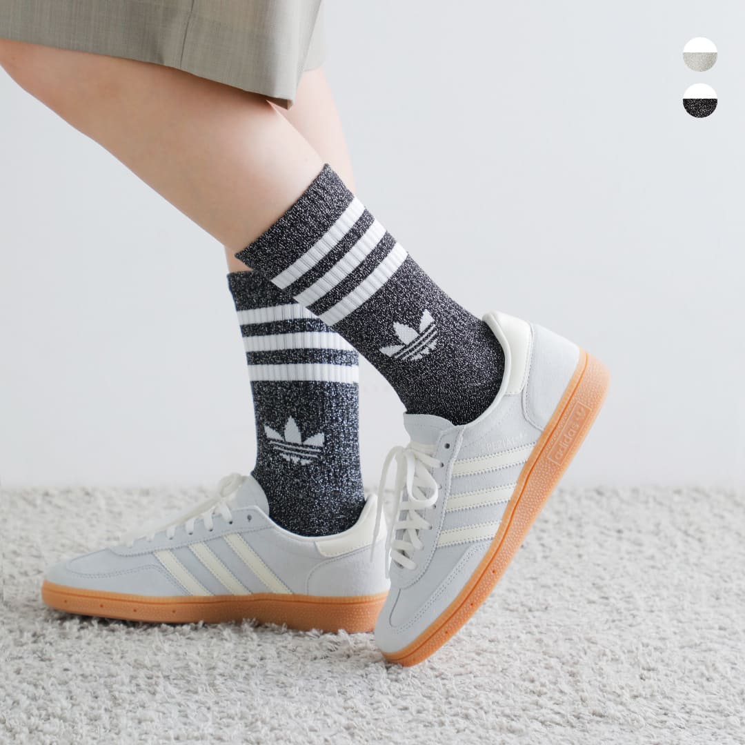 Rakuten - adidas Originals アディダス オリジナルス 3ストライプス ラメ クルーソックス 靴下 2足セット 3 STRIPES GLITTER CREW SOCKS 2 PAIRS ka985 2026ss新作 レディース