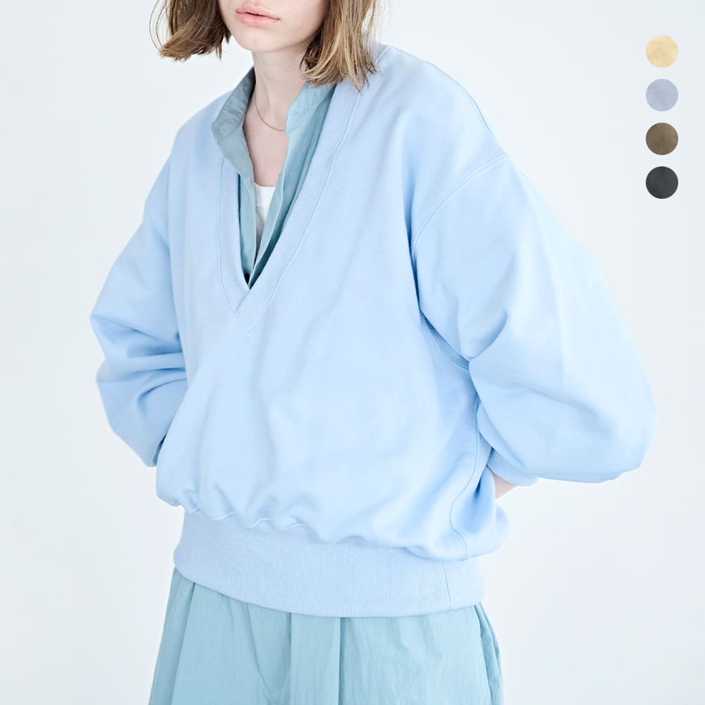 Rakuten - kha:ki カーキ ハイゲージフレンチテリー Vネック スウェットシャツ “V/N SWEAT SHIRTS” mil26hcs3475 レディース 2026ss新作 春夏