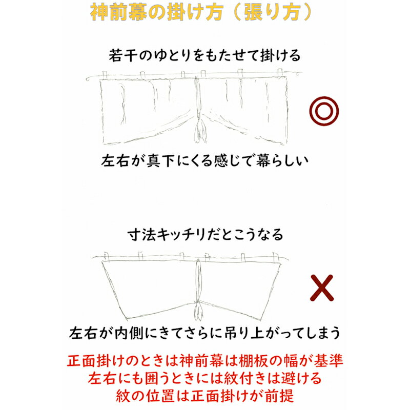 神具 神前幕 京友禅特選 無地 90cmx36cm 神前用 神棚用 おまかせ工房