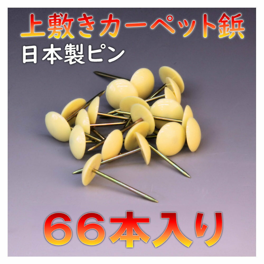 コンパクト便 上敷き カーペット鋲 66本入り ござ ピン 上敷鋲 鋲 メール便 おまかせ工房