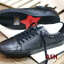 【ラスト36インチのみ】【日本正規取扱店】 ASH sneaker スニーカー レザー Dazed Black/Black ブラック アッシュ 靴 レディース shoes