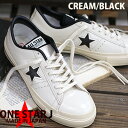 【★マルチ防水スプレー(60ml)のオマケ付き★】【2023年秋冬新作】【日本正規取扱店】 CONVERSE ONE STAR J CP CREAM/BLACK コンバース ワンスター J レザー クリーム ブラック メンズ レディース