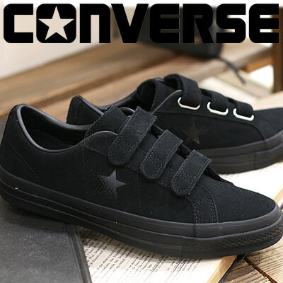 乐天商城 - 【日本正規取扱店】CONVERSE ONE STAR SUEDE V-3 BLACK MONOCHROMEコンバース ワンスター スエード ベルクロ ブラックモノクローム メンズ レディース ローカット スニーカー