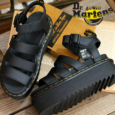 乐天商城 - 【国内正規品】 Dr.Martens BLAIRE QUAD BLACK 27296001ドクターマーチン ブレア サンダル 軽量 厚底 ブラック レディース