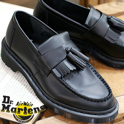  Dr.Martens ADRIAN MONO BLACK 30637001ドクターマーチン タッセルローファー エイドリアン モノ オールブラックメンズ レディース 靴