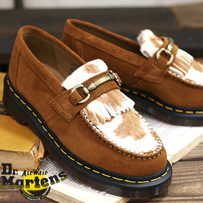 【2023年秋冬新作】【国内正規品】 Dr.Martens ADRIAN SNAFFLE LOAFER JERSEY COW 31084369 ドクターマーチン エイドリアン スナッフル ローファー カウ柄 ブラウンメンズ レディース 靴