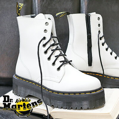 ★ポイント10倍★【国内正規品】 Dr.Martens マーチン JADON 15265100 WHITE ドクターマーチン 8ホール ブーツ boots 厚底 【 3ホール に並ぶ人気 】 メンズ レディース